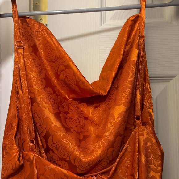 Lulus Burnt Orange Cowl Neck Slip Dress - Picture 2 of 3